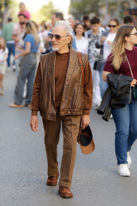Old man walking on the street